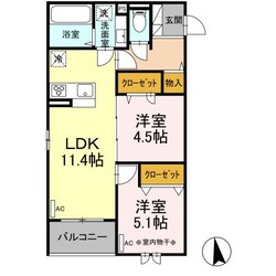 仙台駅 徒歩15分 2階の物件間取画像